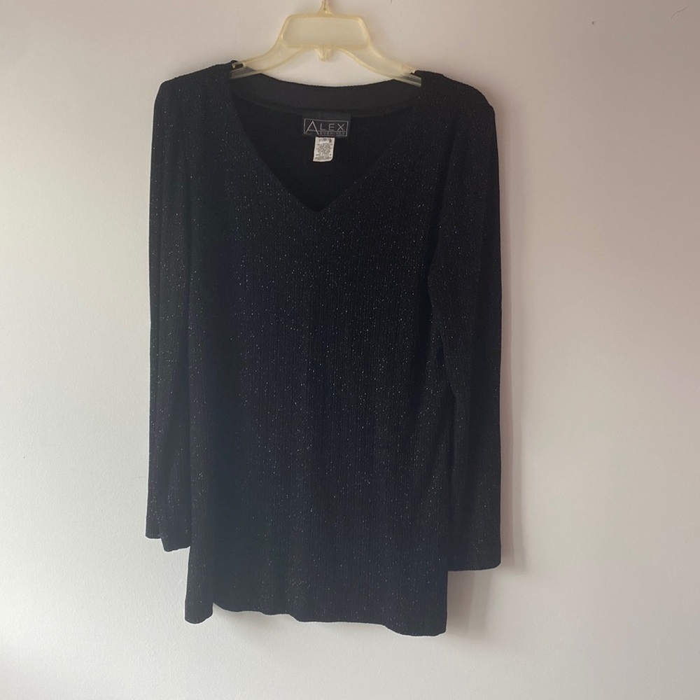 Black Sparkle Longsleeve blouse